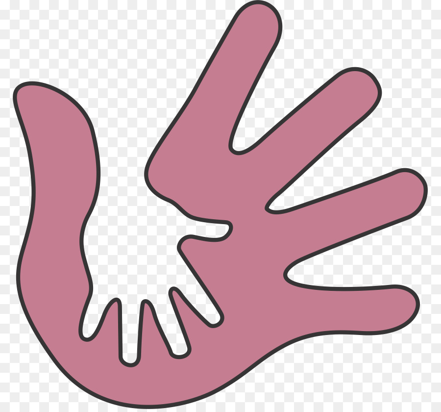Clip art Thumb Mano modello Line Pink M - mani di orause