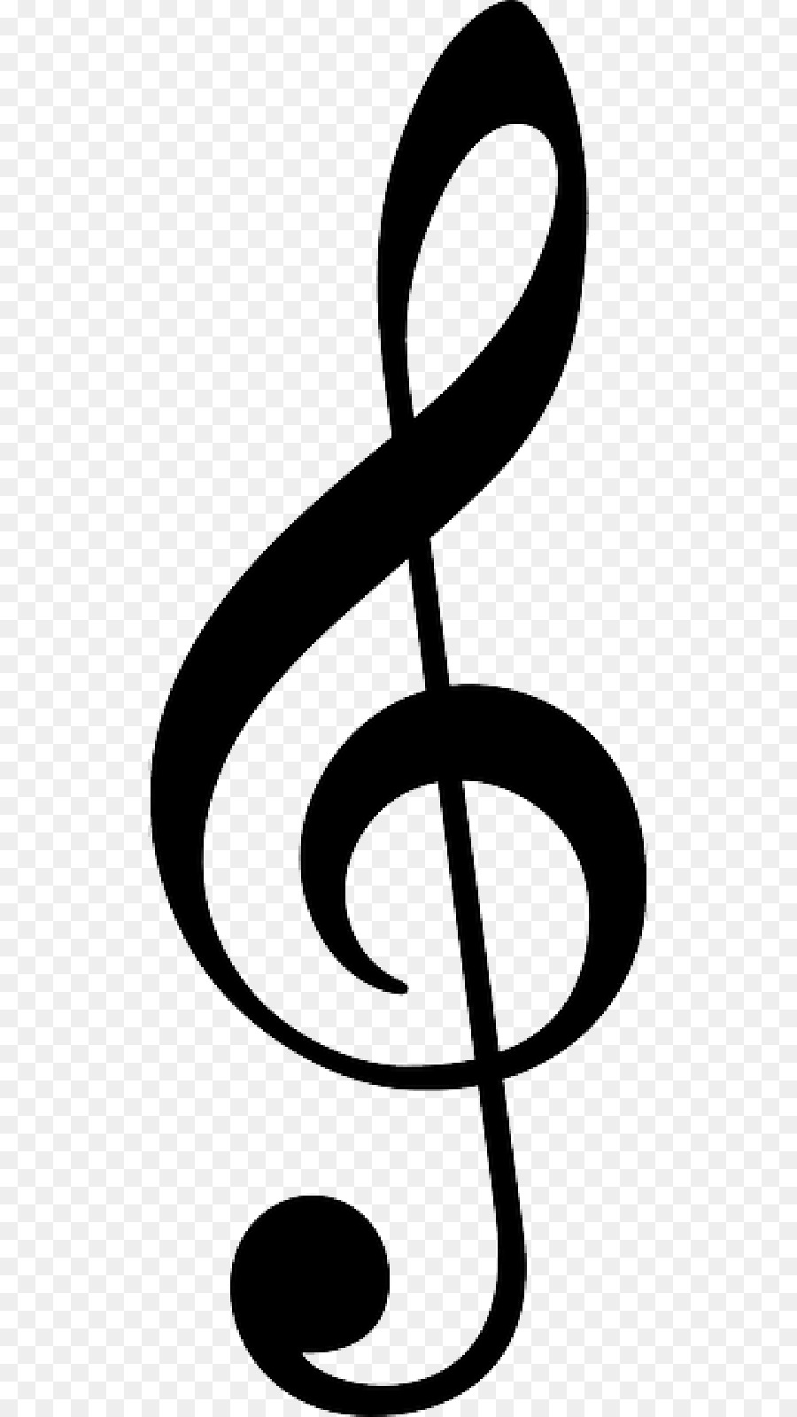 Treble clef musical symbol golden color Royalty Free Vector