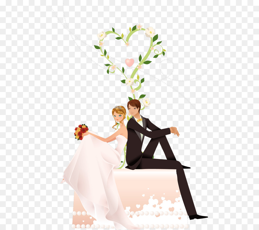 Bride And Groom Cartoon png download - 552*800 - Free Transparent Wedding  Invitation png Download. - CleanPNG / KissPNG