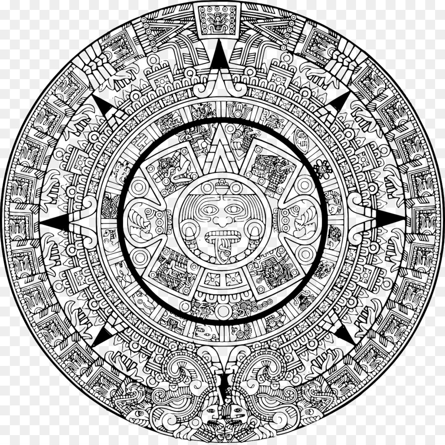 Aztekische Sonne Stein Aztekischer Kalender ClipArt Azteken - Azteken Muster