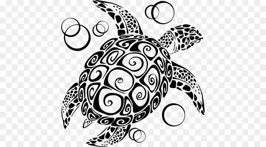Meeresschildkröte-Zeichnungs-Illustrations-Vektorgrafiken - Schildkröte Zeichnung Png Tribal