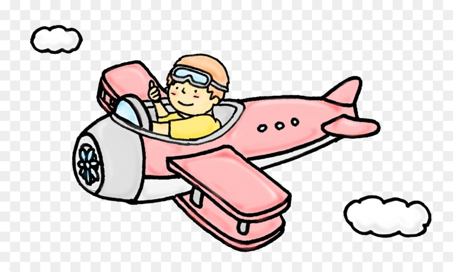 Flugzeug-Karikatur-Bild-Charakter-Transport - 