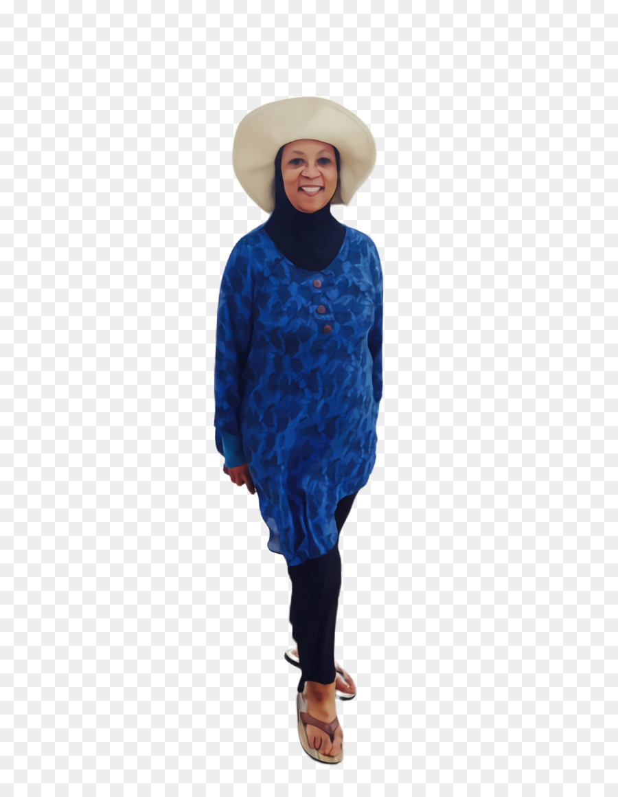Hut Oberbekleidung Kostüm Poncho Kobaltblau - 