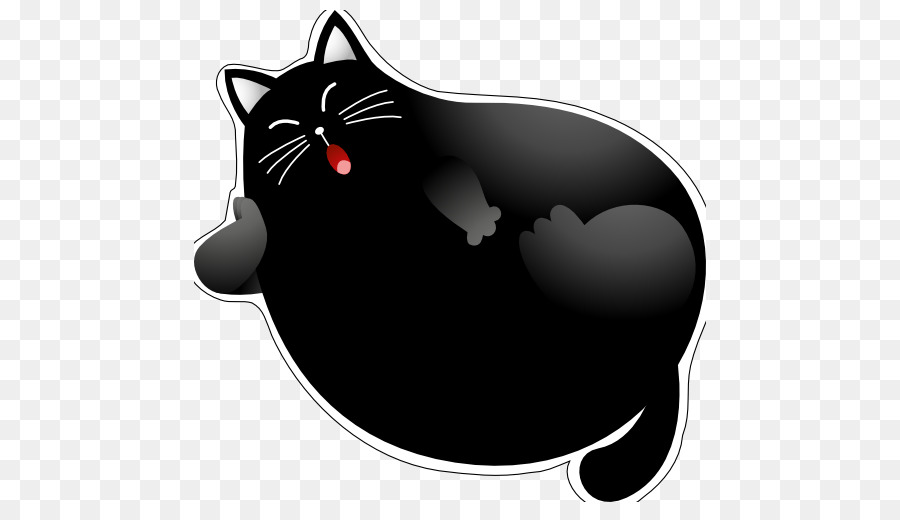 Schwarze Katze, die Karikatur-Illustration zeichnet - Katze Cartoon Png schwarz