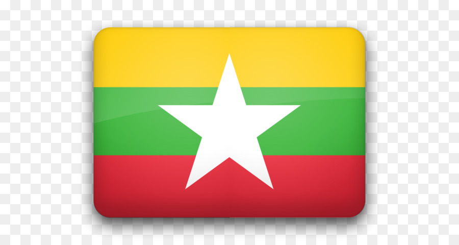 Bandierina della bandiera nazionale Myanmar (Birmania) Bandiera nazionale grafica vettoriale - asean bandiere