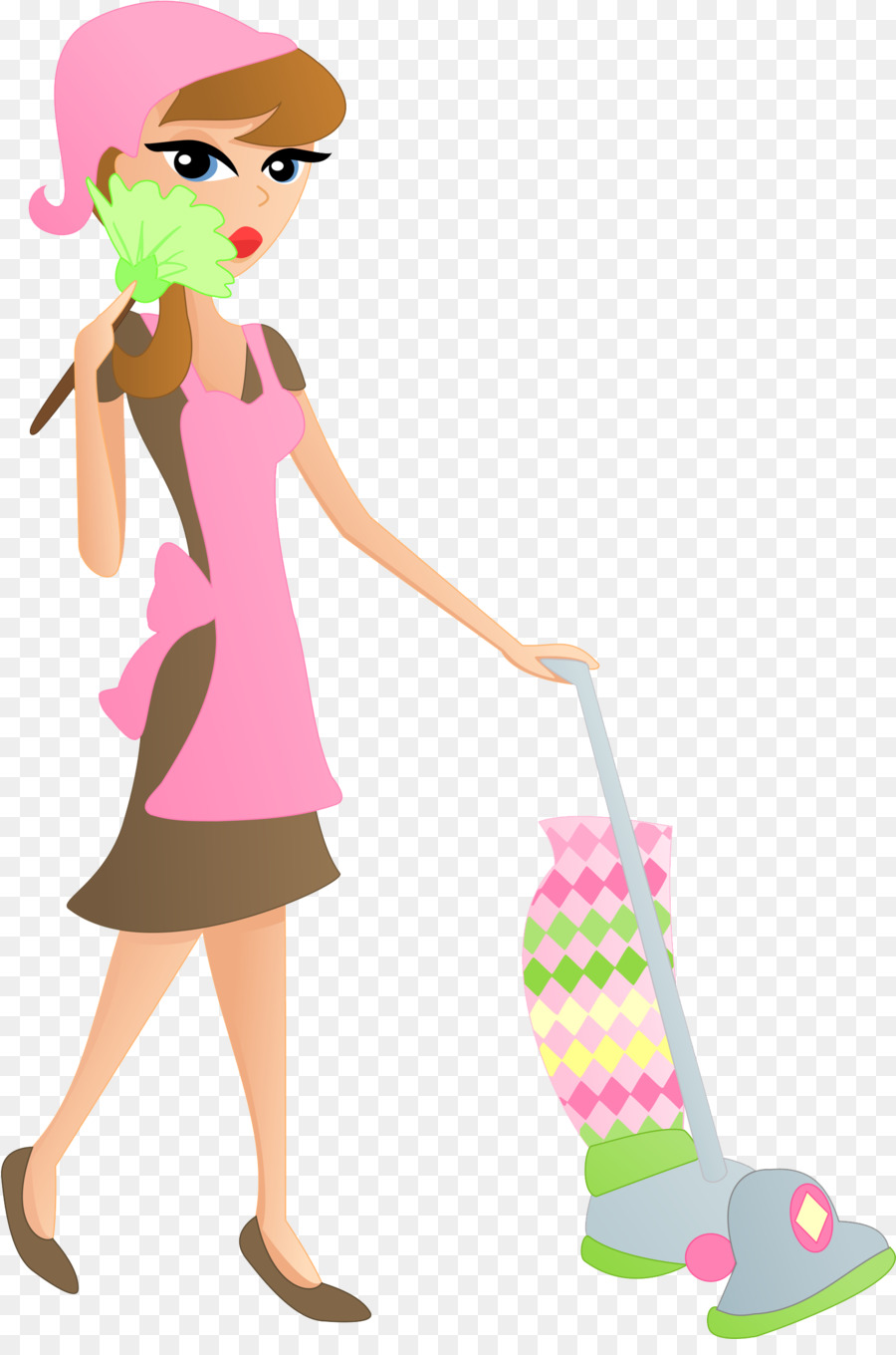 Reinigungskraft Zimmermädchen-Service Grüne Reinigung Zimmerreinigung - Sommermodekarikatur png frisch