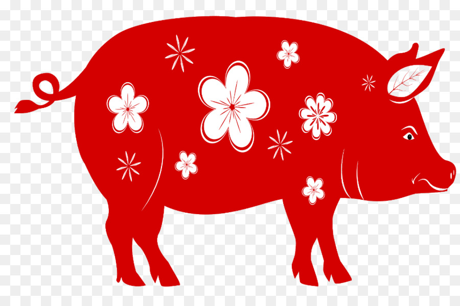 Illustrazione cinese del maiale di grafica vettoriale del nuovo anno - nuovo anno sfondo maiale png