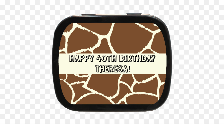 Immagine di compleanno del ghepardo del leopardo della giraffa - modello marrone