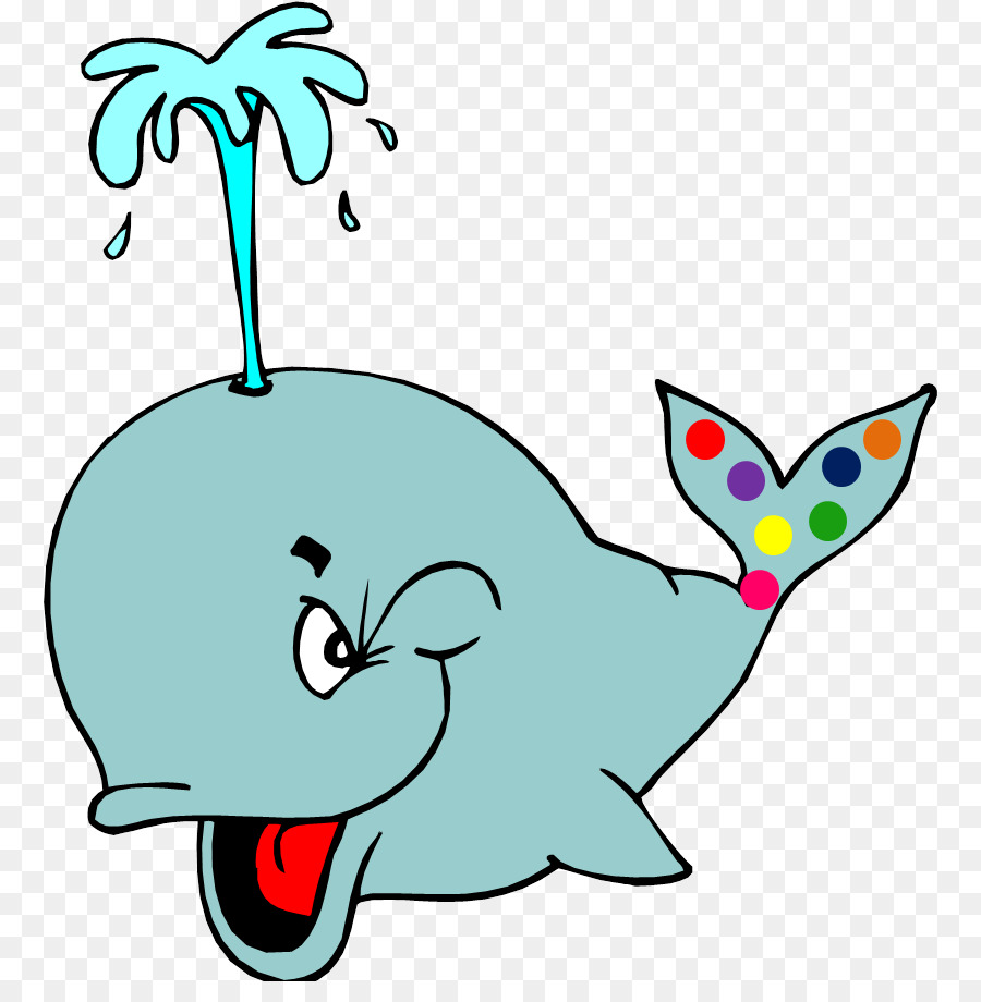 Immagine di cartone animato di balene Immagine giù dalla baia - immagine png sfondo punteggiato gratis