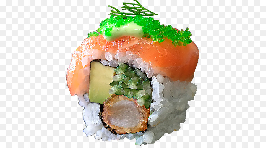 Kalifornien-Rollensushi-Tempura-Sashimi-Lachse - wasabi png wasabi sushi