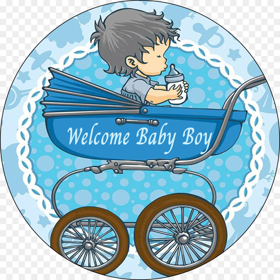 Babakocsi Infant Child Birth Blue - Bagel-Plakat