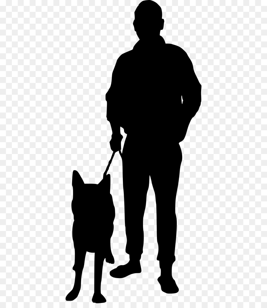 Hund zu Fuß ClipArt Portable Network Graphics Silhouette - Person Silhouette Png Hund