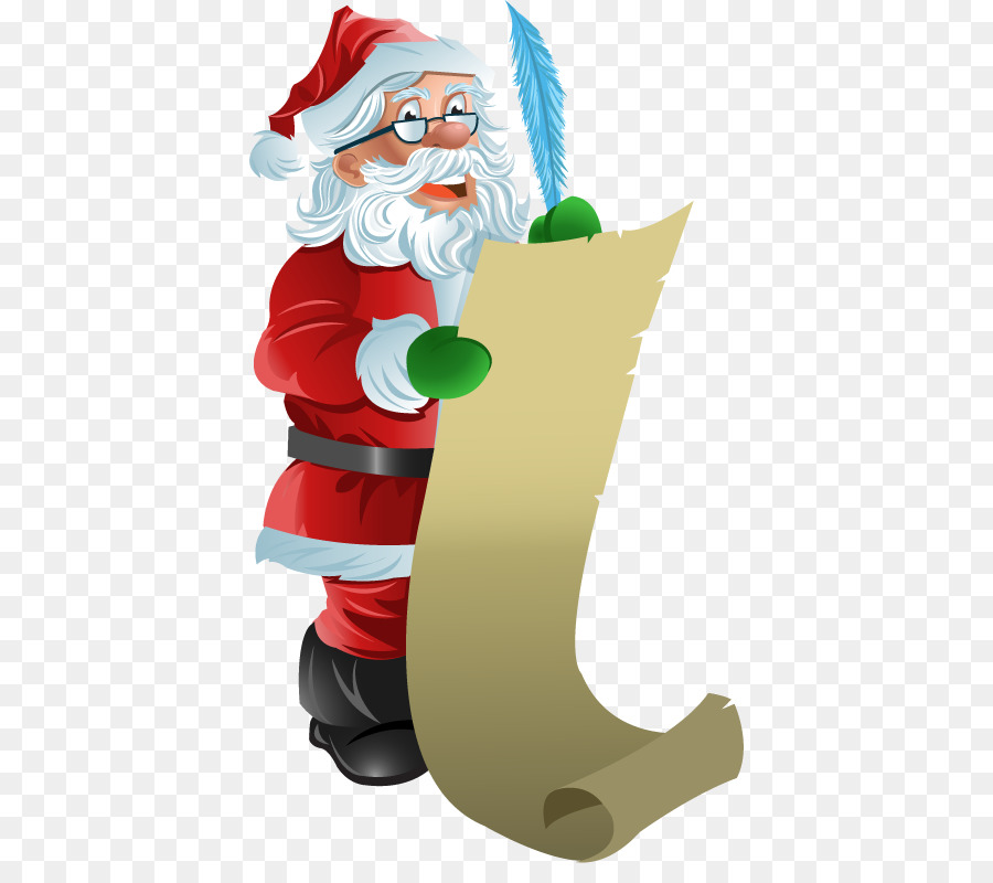 Santa Claus Clip nghệ thuật Minh họa Đồ họa Mạng Di động Đồ họa Vector - kỳ nghỉ danh sách
