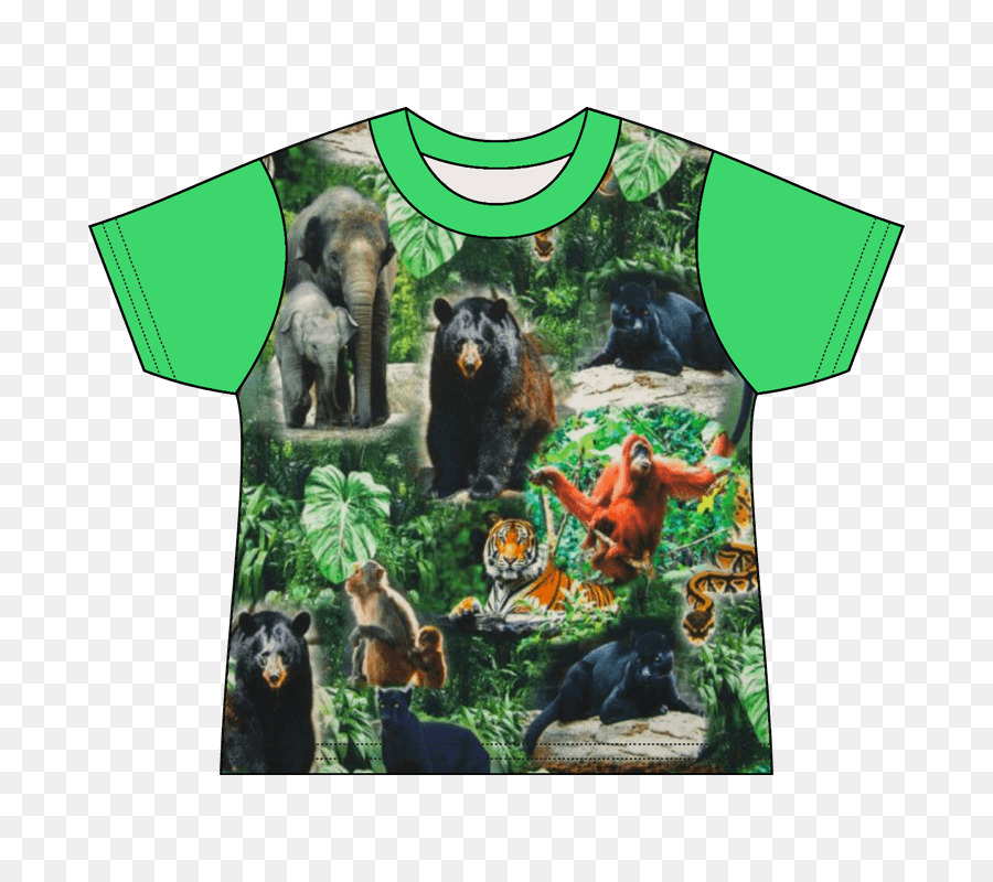 T-Shirt Ärmel Aquarellmalerei ClipArt - Aquarell Dschungel