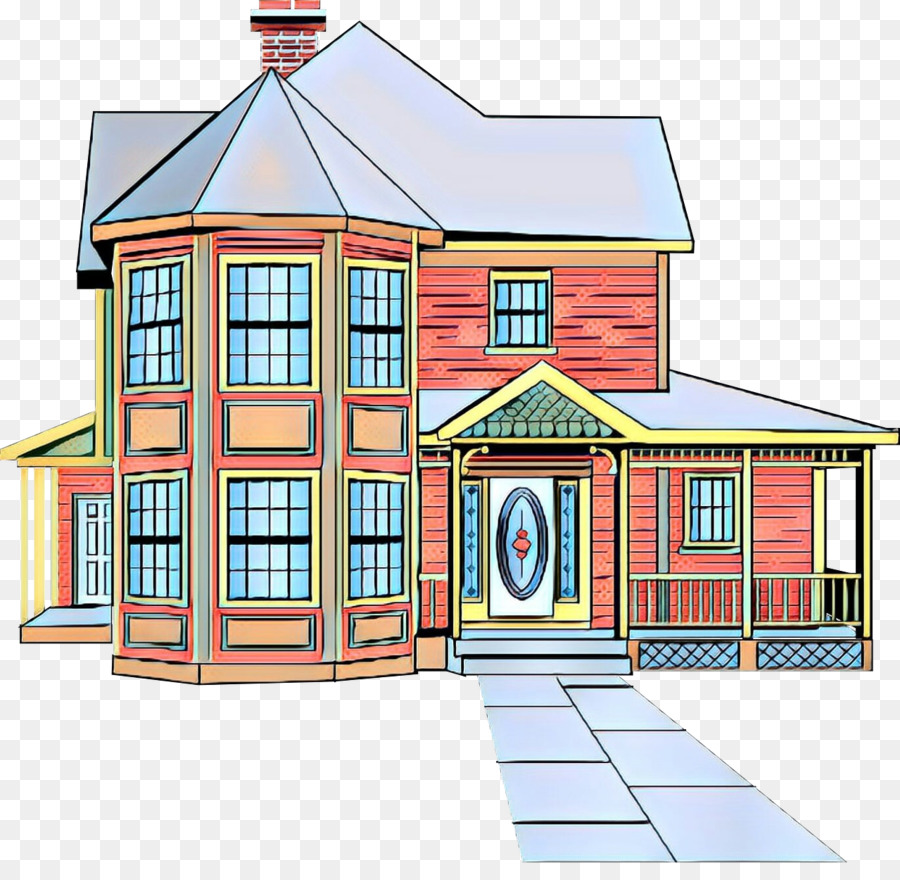 Haus-Fassaden-Dach-Halle-Wohngebiet - 