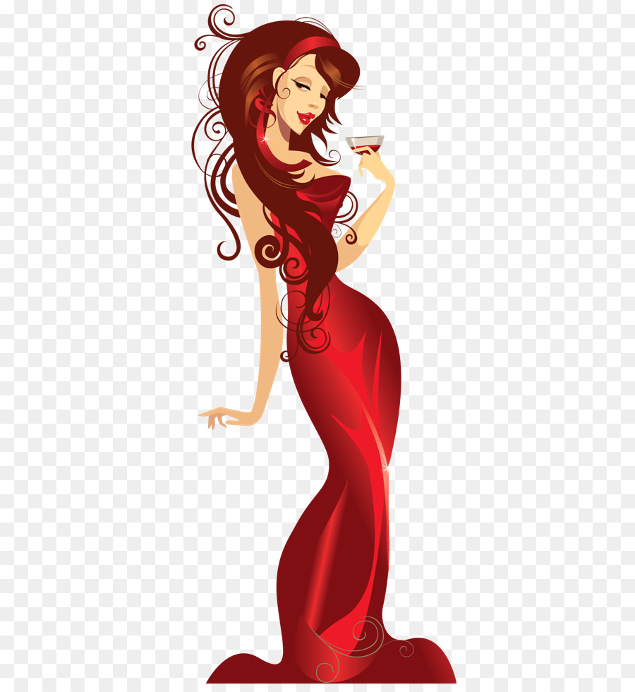 Cartoon, Woman, Girl, Drawing, Lady, Character, Red, Long Hair, Red Hair, S...