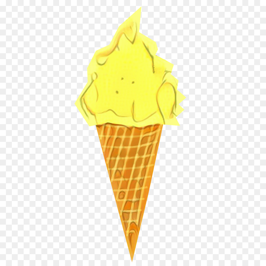 Coni di gelato al gusto giallo - 