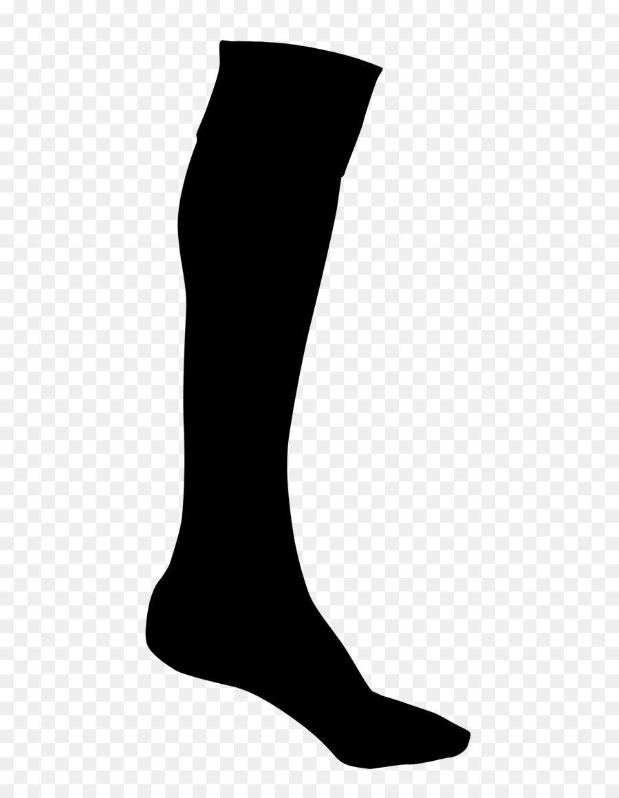 Schuh schwarz & weiß - M menschliches Bein Silhouette Schriftart - 