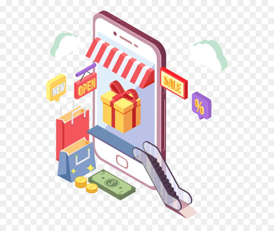 Mobile App-Entwicklung Anwendungssoftware Online-Shopping - Schule einkaufen PNG-Einzelhandel