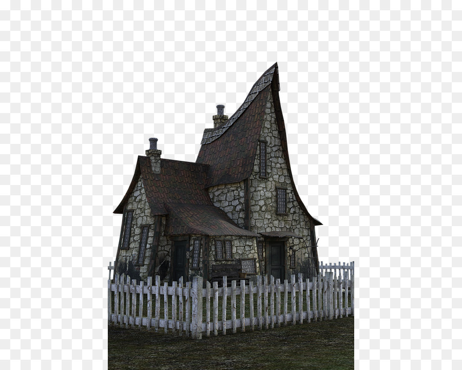 Grafica di rete portatile Immagine di casa stregata - vecchie case