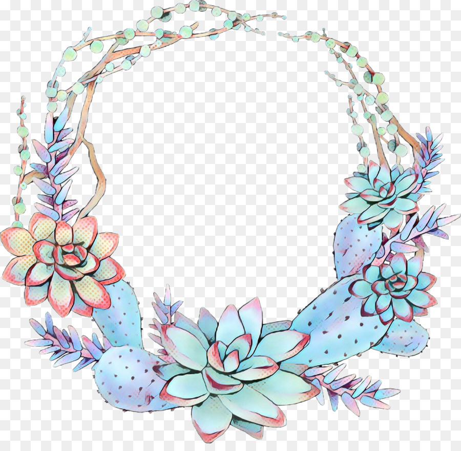 Türkis Halskette Körperschmuck Blume - 