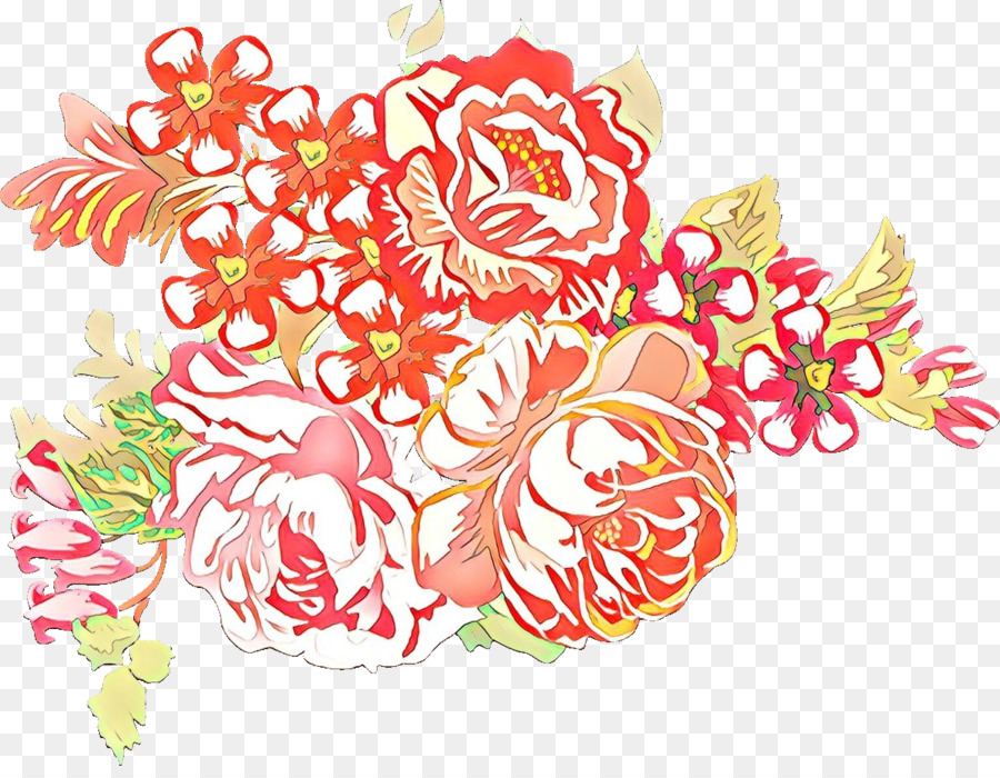 Blumenmuster Illustration Essen Schnittblumen ClipArt - 