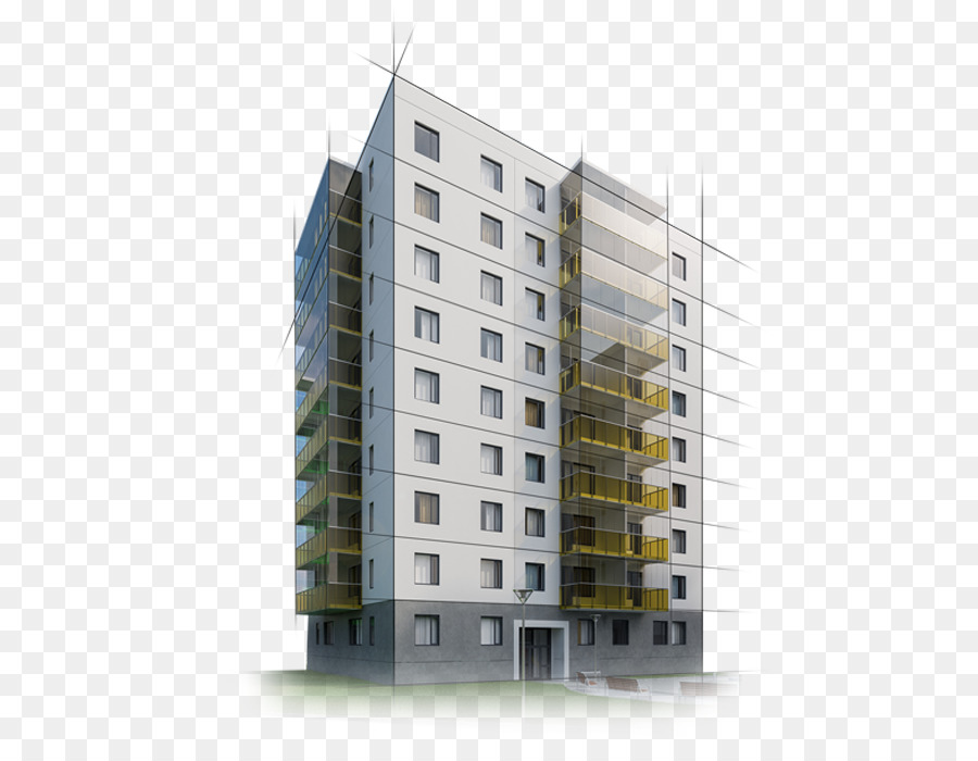 Architektur-Handelsgebäude-Kondominium-Fassade - PNG-Lizenz Creative erstellen