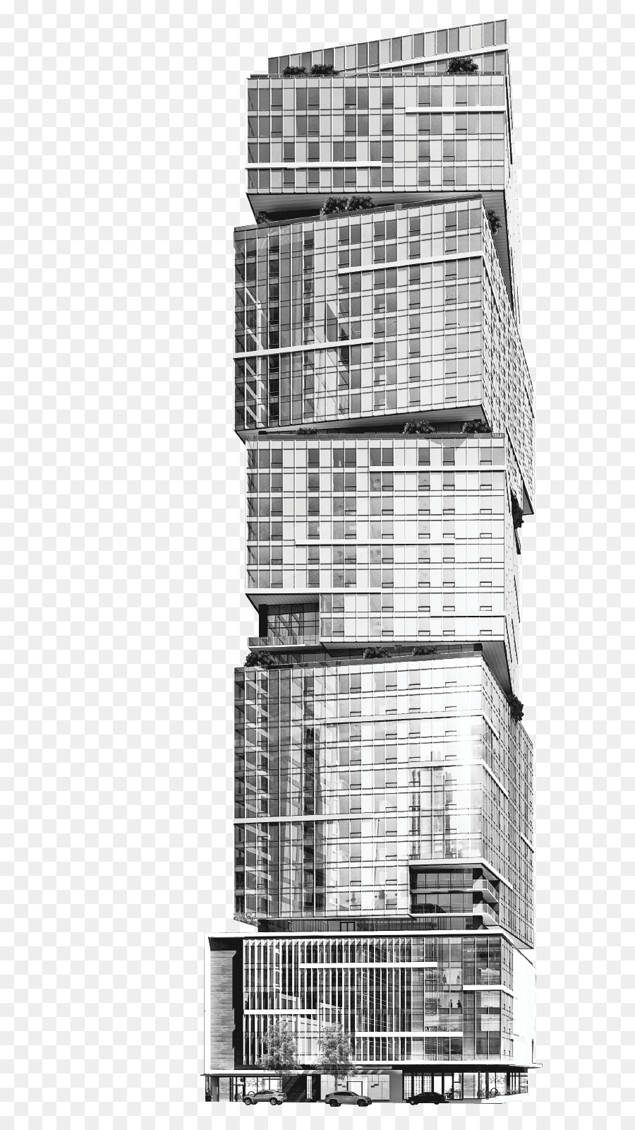 Facciata del prodotto di condominio di architettura di Seattle NEXUS - torretta del png del bagnino