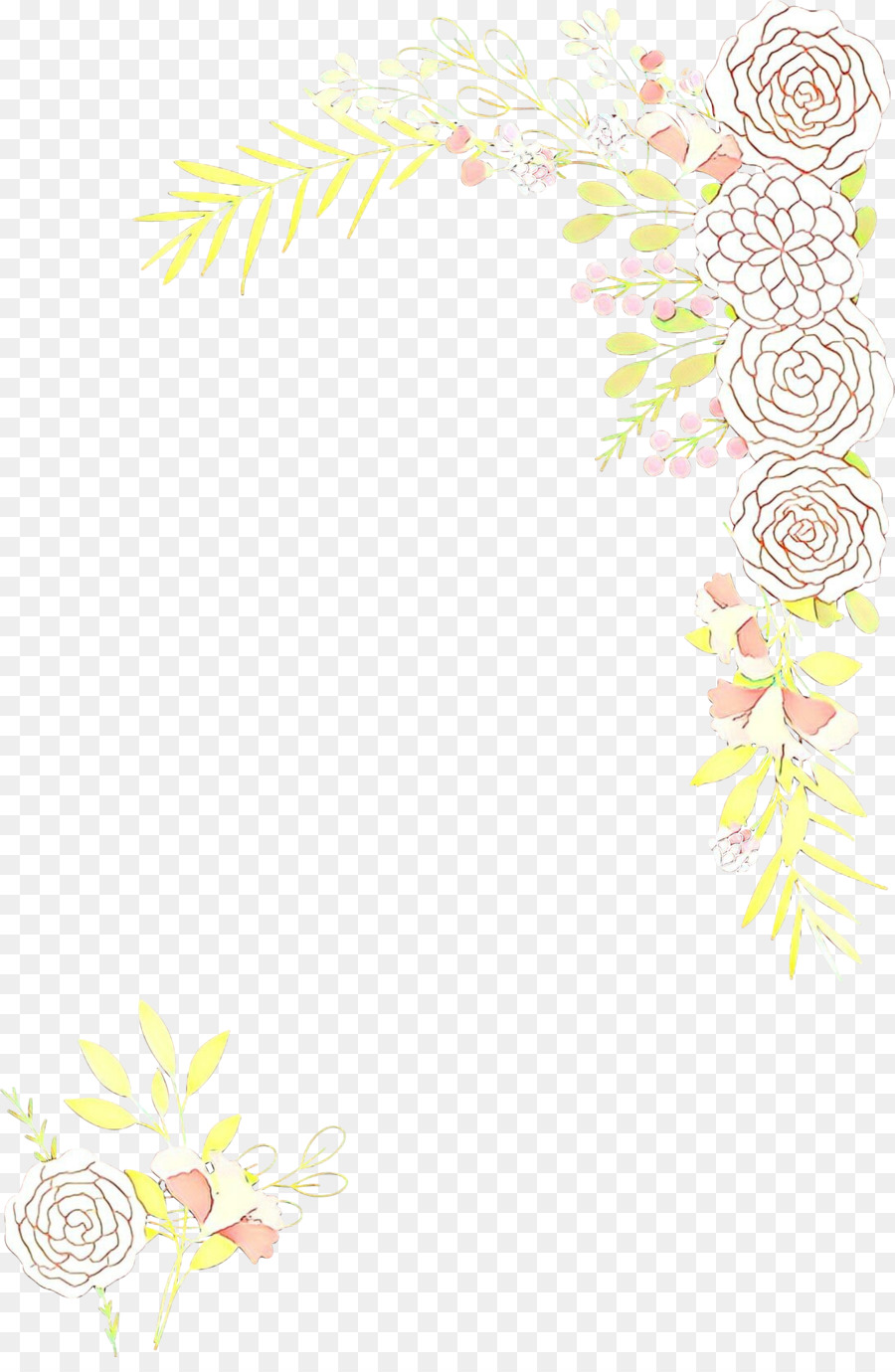 Blumenmuster-Muster-Tapeten-Gelb - 