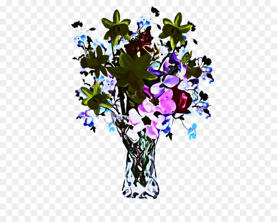 Blumenmuster Schnittblumen Illustration Blühende Pflanze - 