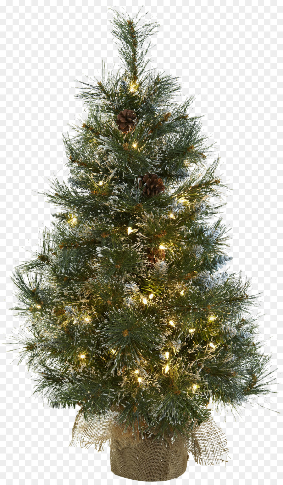 Vorbeleuchteter Baum künstlicher Weihnachtsbaum Weihnachtstag - Gummibaum png fig