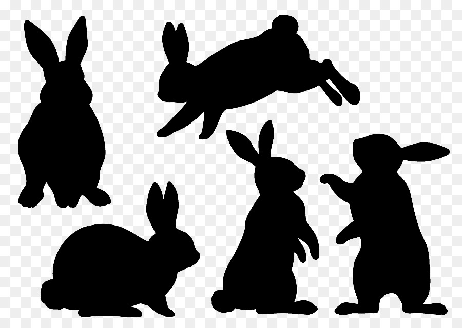 Osterhasen-Kaninchen-Schattenbild - schnelles png kaninchen
