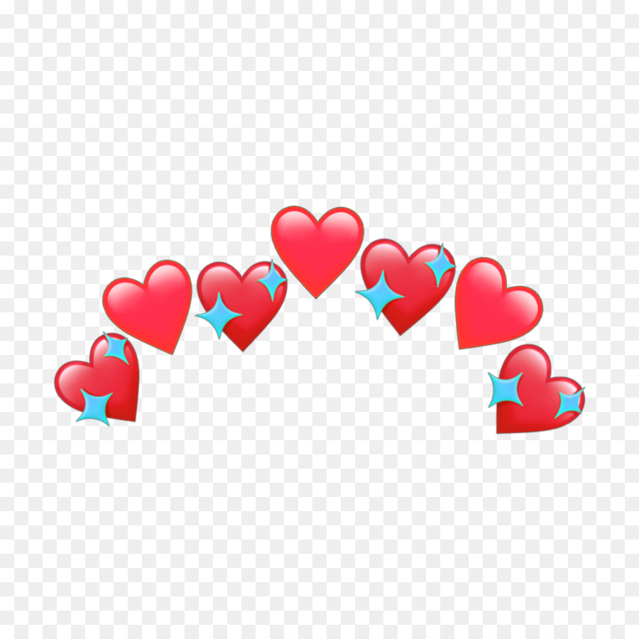 Heart Emoji Đồ họa mạng di động Hình nền màn hình xanh - Trái Tim Vương Miện