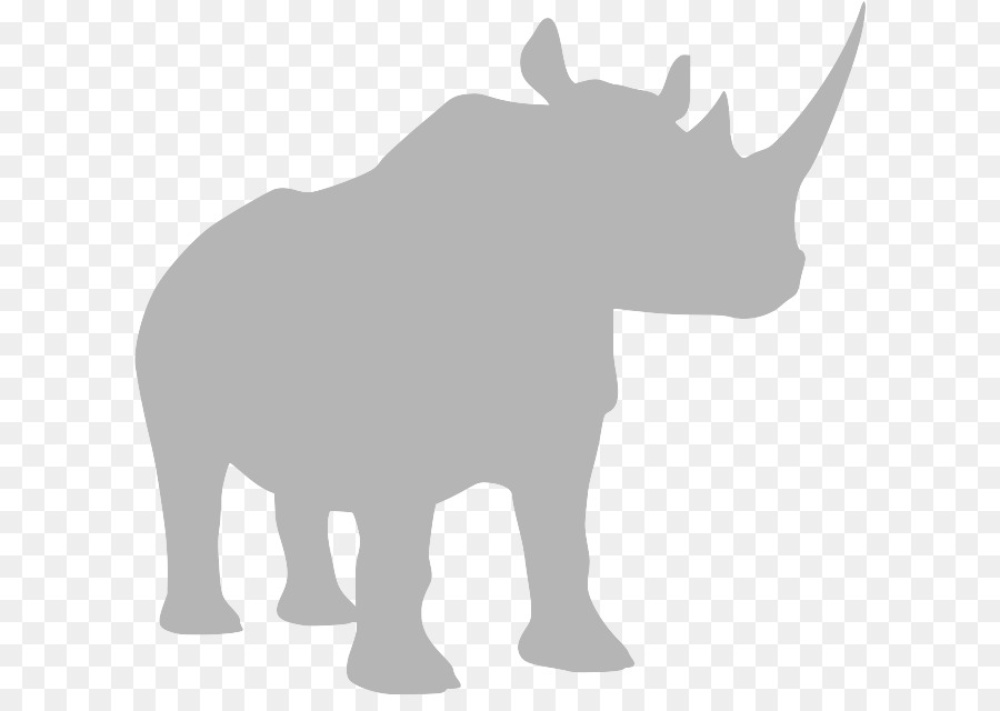 Rhinoceros Clip Art Portable Netzwerkgrafiken Silhouette Elephant - Stoßdämpferentwurf png gehen Nashorn