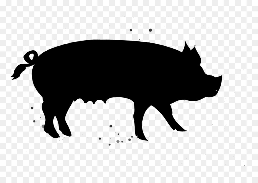 Schwein-Vieh-Säugetier-Schattenbild-Fauna - 