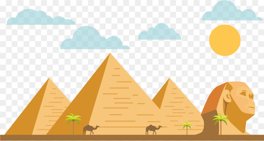 Kim tự tháp Ai Cập Kim tự tháp vĩ đại Giza Nhân sư vĩ đại của Giza Đồ họa mạng di động - tượng đài png nhân sư