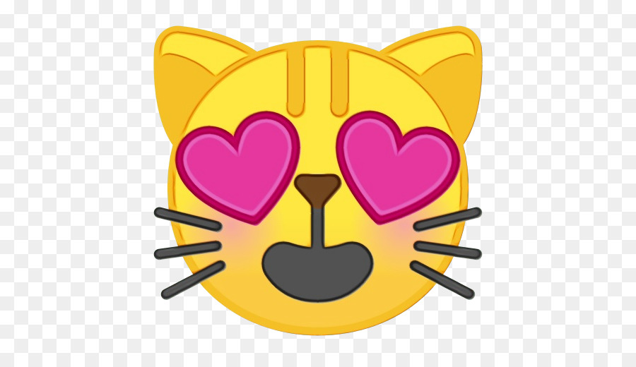Emoticon Emoji Cat Sorriso Cuore - 