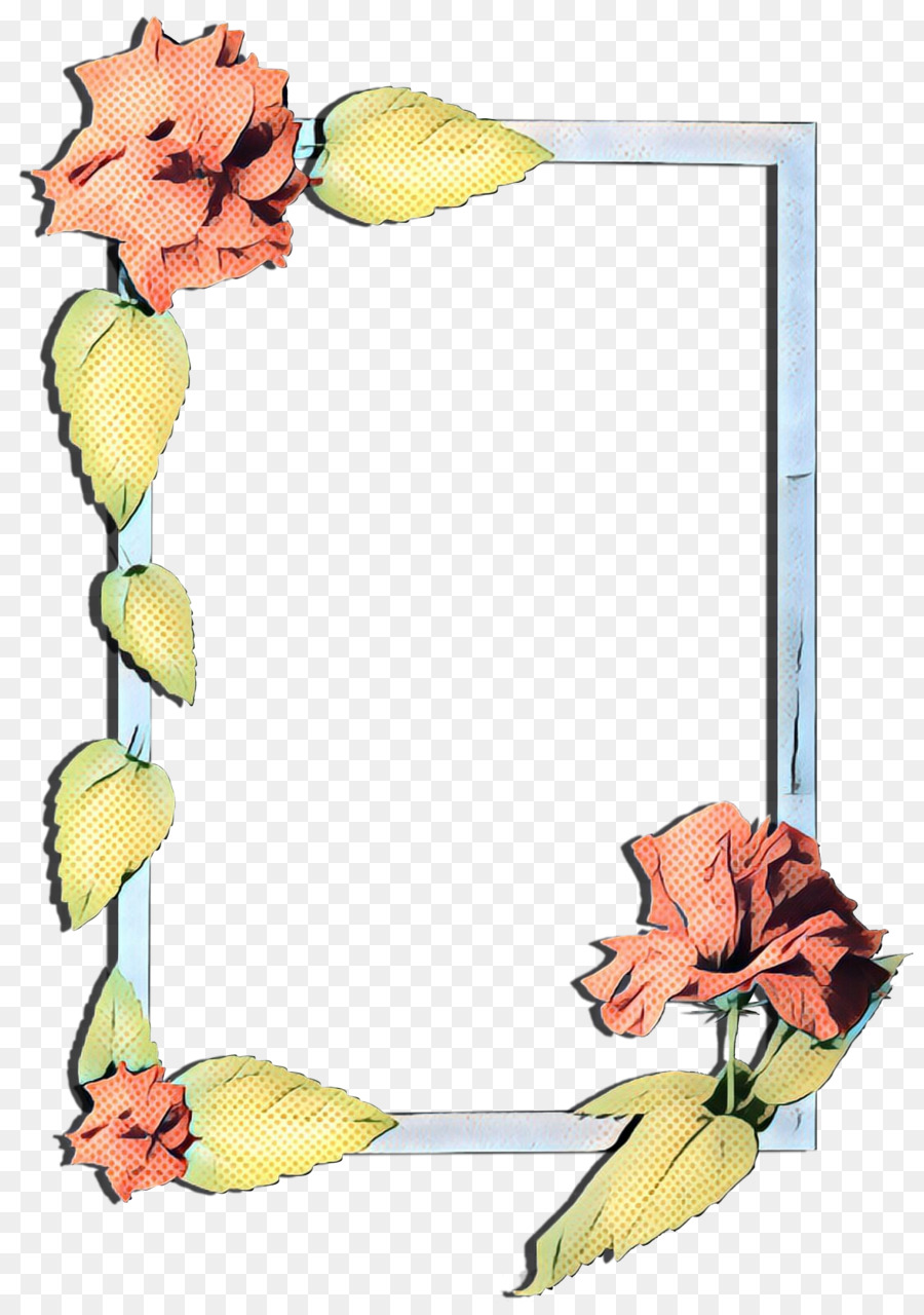 Blumenmuster Schnittblumen Illustration Bilderrahmen ClipArt - 