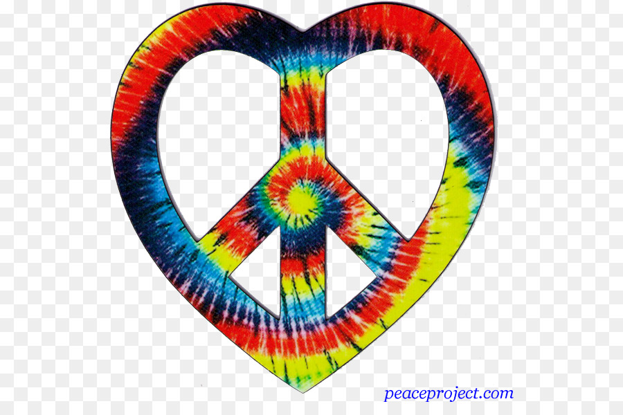 Friedenssymbole Krawatten-Hippie-Clipart-T-Shirt - Rahmen Hippie