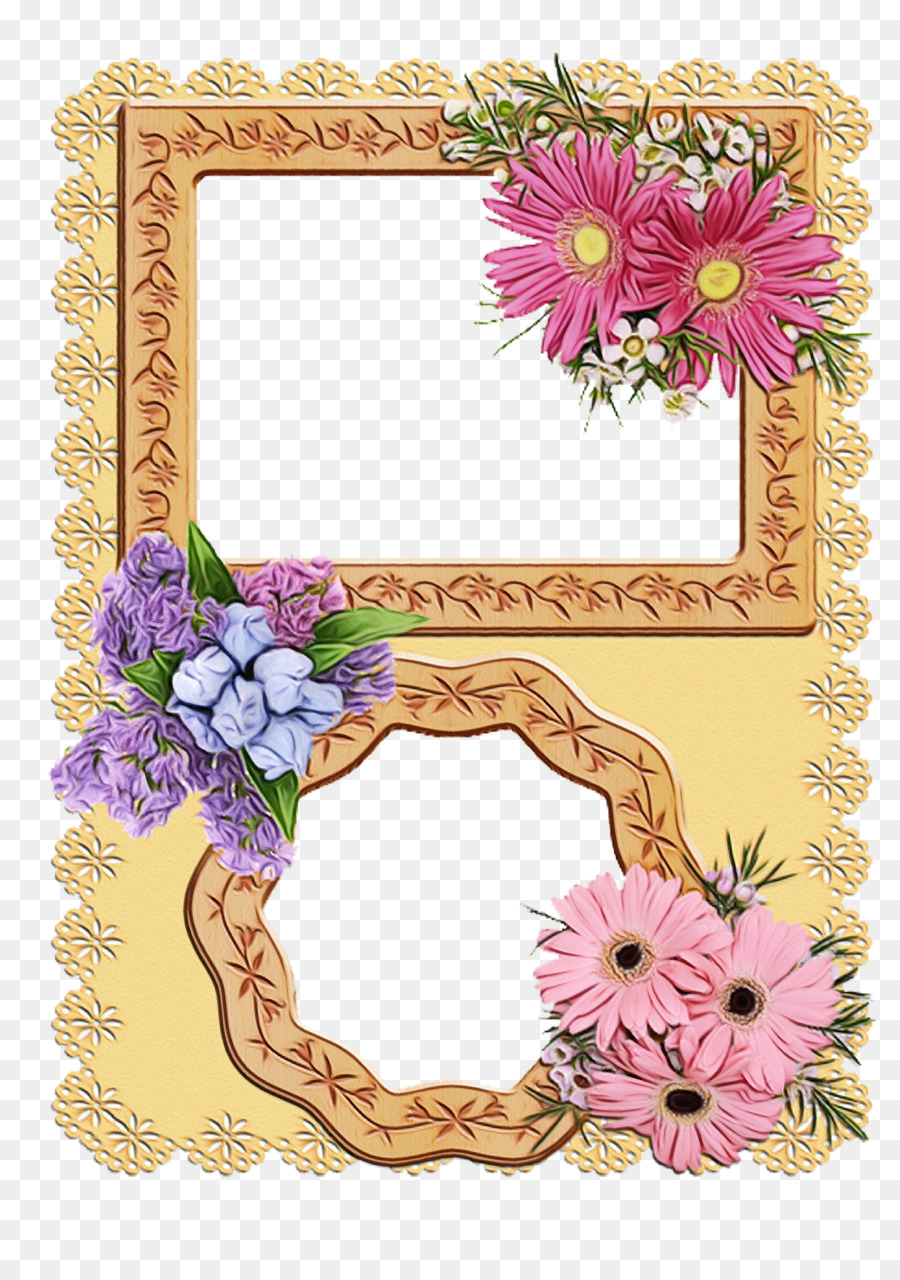 Cornici di illustrazione di rettangolo M di disegno floreale - 