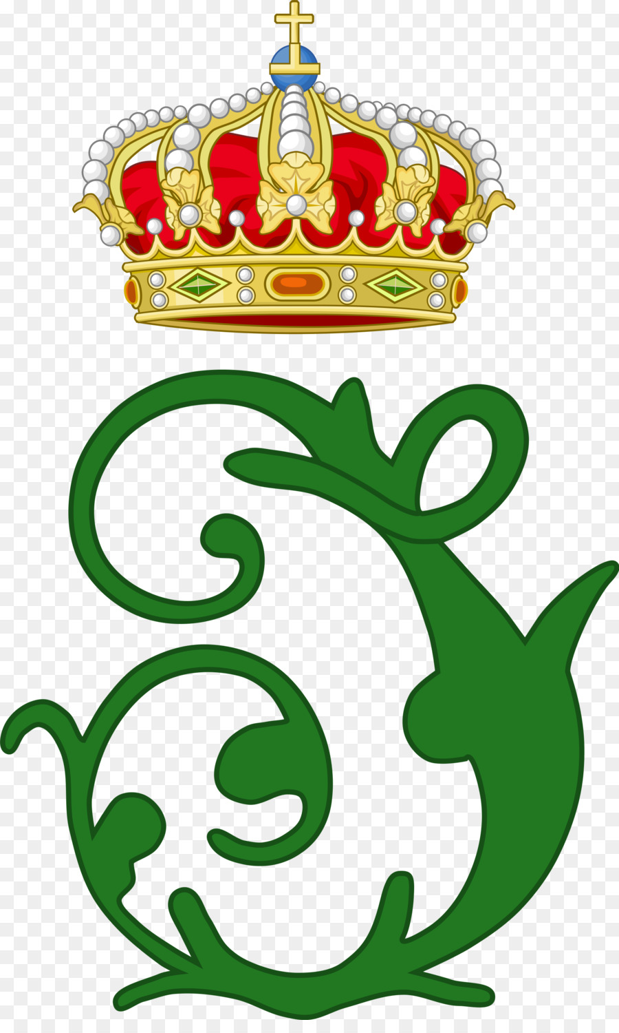 Royal Cypher Monarch Prince Britische Königsfamilie Anhalt-Bernburg - Sachsen