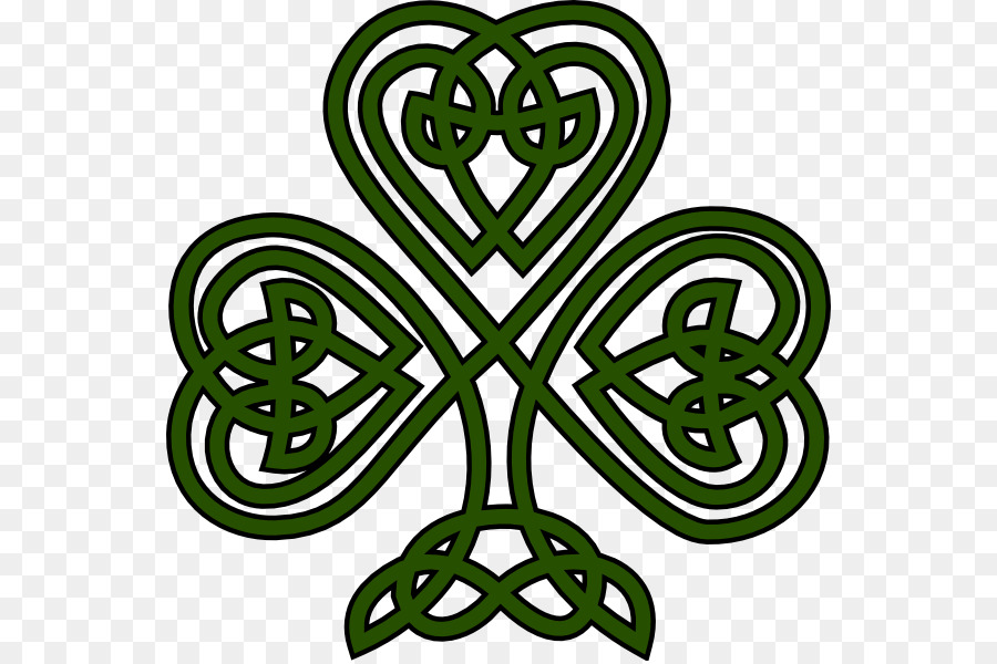 Shamrock Celtic Knoten Kelten Design ClipArt - symbolisch