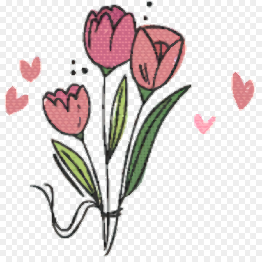 Disegno floreale Taglio di fiori Tulip Illustration - 