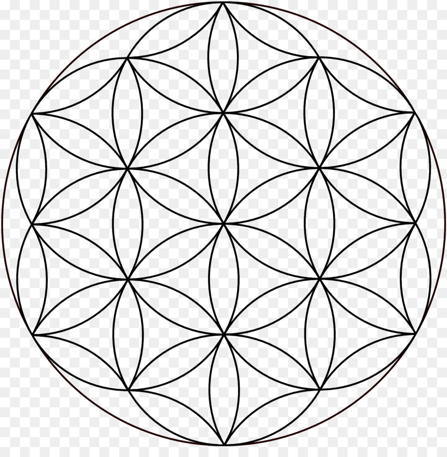 Überlappende Kreise grid Heilige geometrie Blume - Heilige