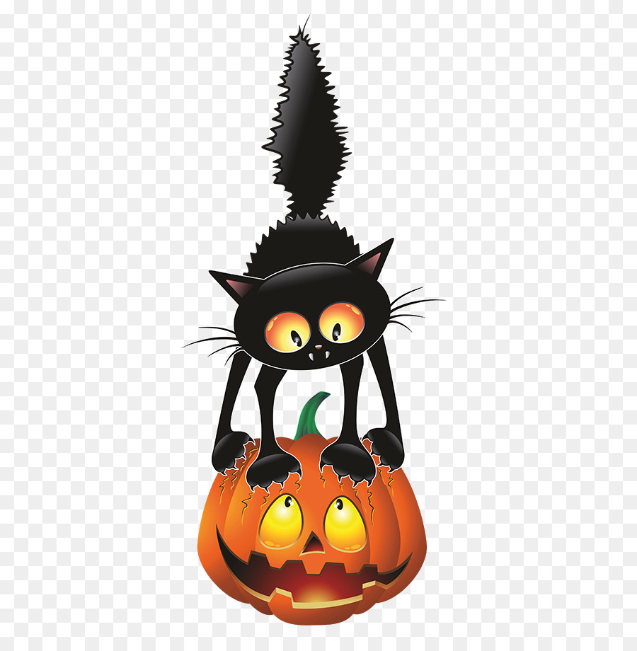 Mèo đen Phim hoạt hình Clip nghệ thuật Minh họa - halloween