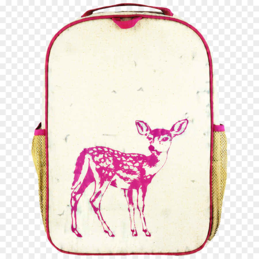 Deer Bag Pattern Pink M Font - 