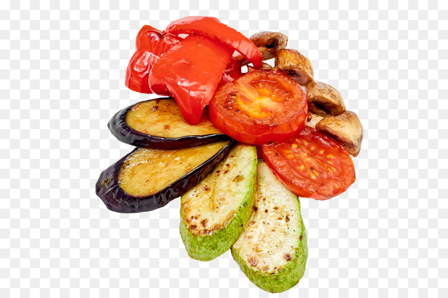Gemüsepizza-vegetarische Küche schmücken Lebensmittel - Gegrilltes Gemüse