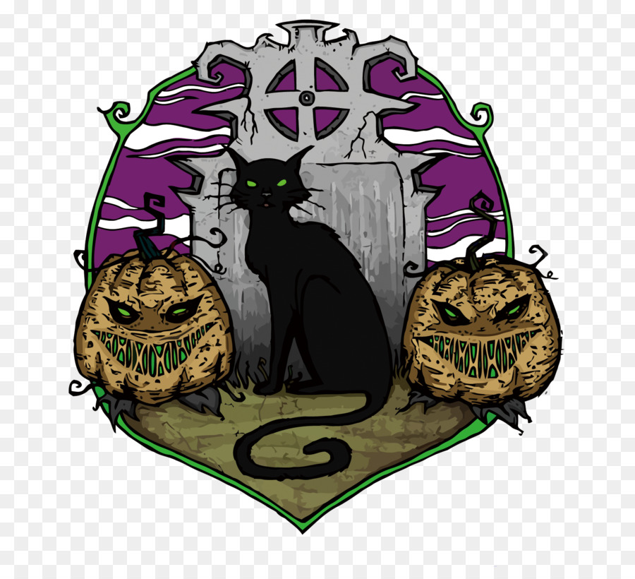 Grafica vettoriale Cat Cartoon Image Portable Network Graphics - vettore di pietra tombale di Halloween