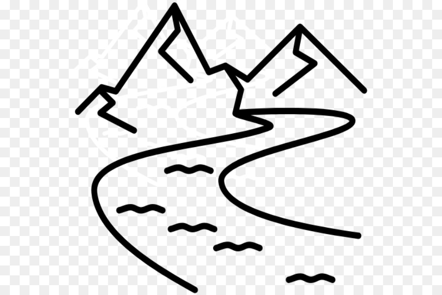 River, Challis, Mountain, Mountain River, Diagram, White, Line Art, Text, L...