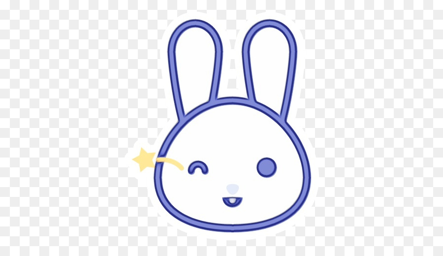Kaninchen Emoji ClipArt Microblading Illustration - 